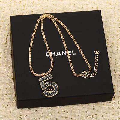 chanel no 5 back necklace|number 5 necklace charm.